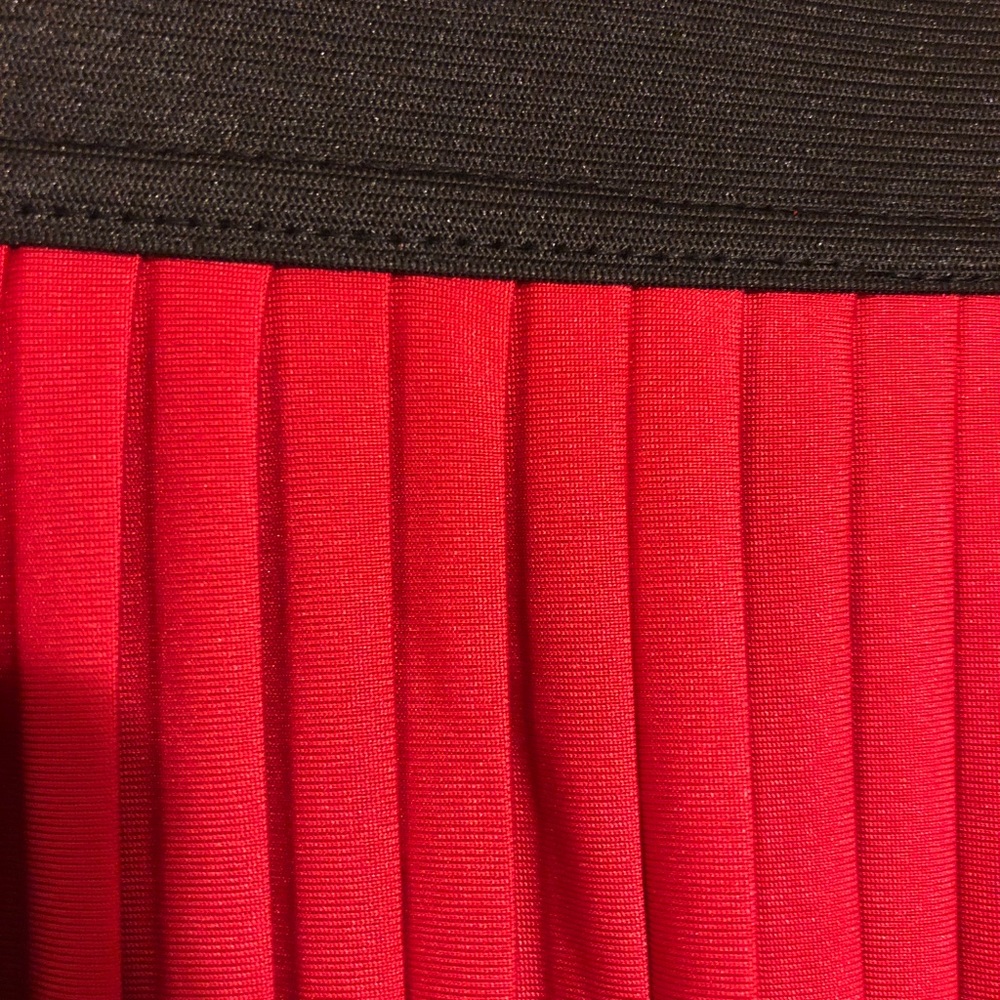 PLEATED MIDI SKIRT WITH LACE INSET - Picture 3 of 4